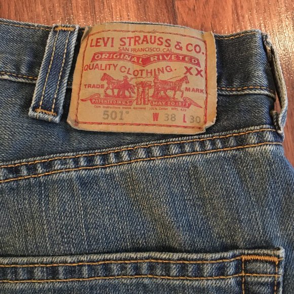 Levi's 501 XX Jeans Mens W38 x L30 Straight Leg Button Fly - Picture 7 of 12